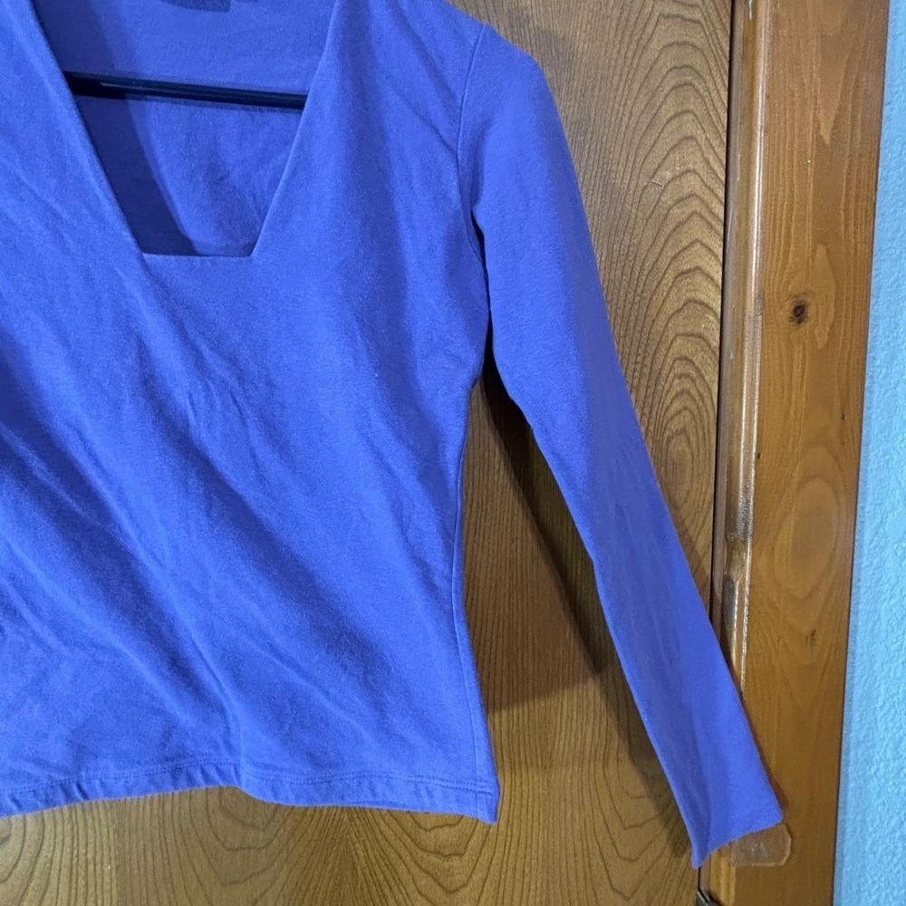 Moda International Deep Purple V-Neck Blouse - Picture 7 of 9